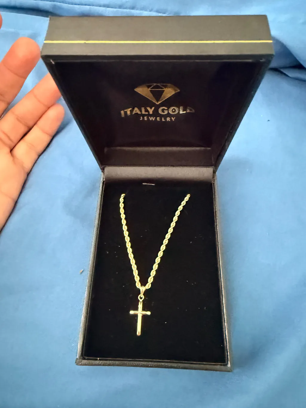 18k Rope with Cross - Gold Faith