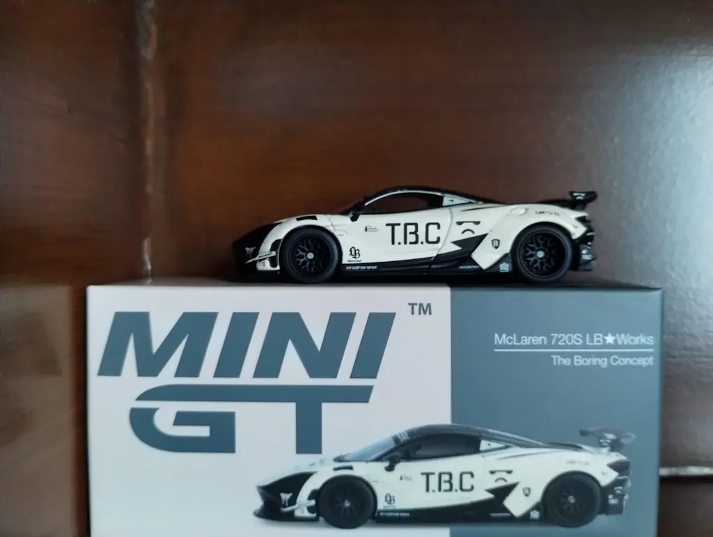 MINI GT - MCLAREN 720S LB WORKS - THE BORING CONCEPT - BLISTER PACK