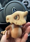 Wooden Cubone Figurine