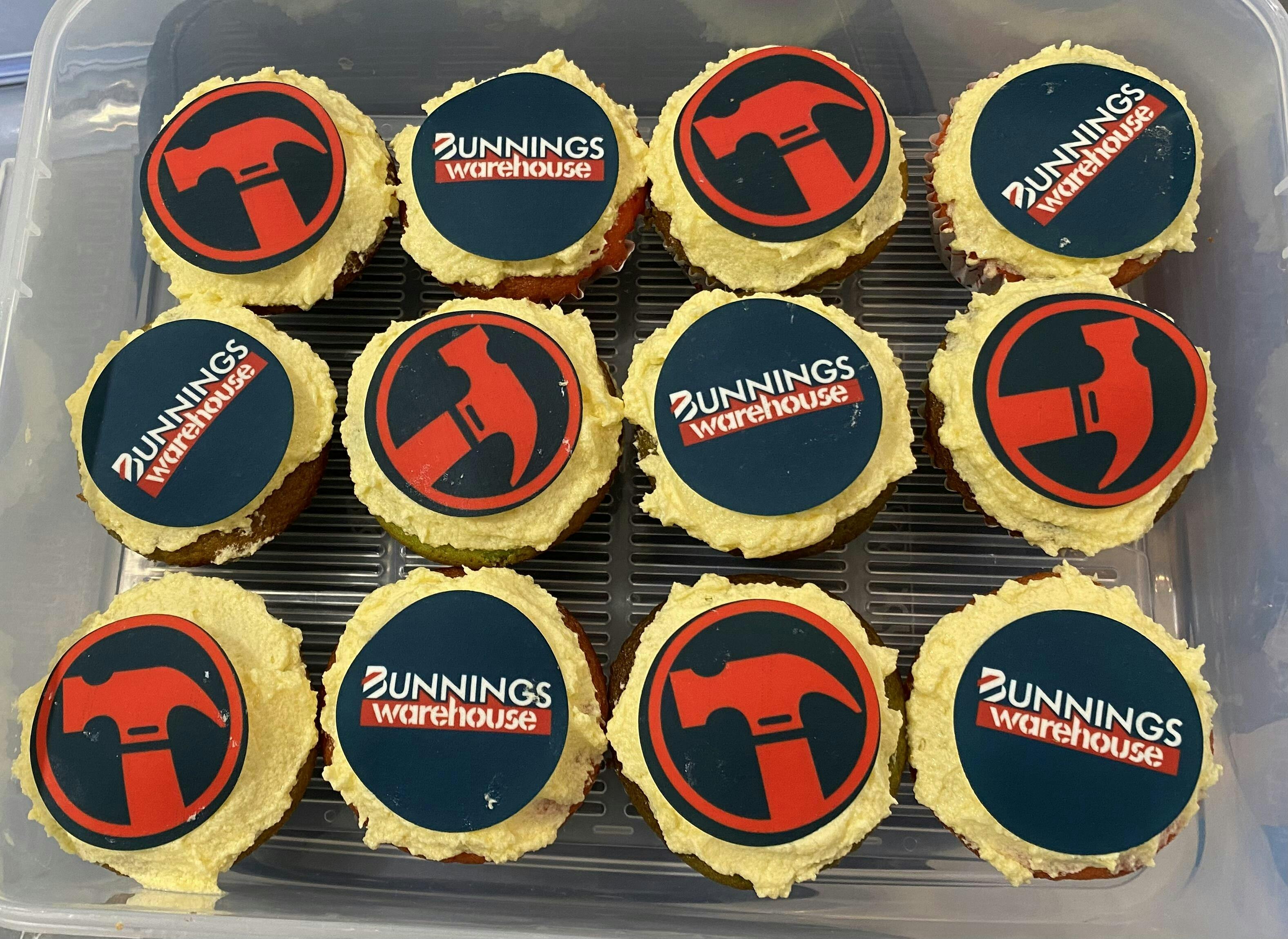 Bunnings Warehouse themed Edible Cupcake Toppers Itty Bitty Cake Toppers