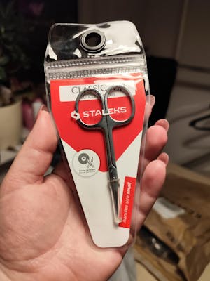 Kutikula-Schere mit Hakenspitze STALEKS EXPERT SE-51/3, Klinge 25 mm, Edelstahl