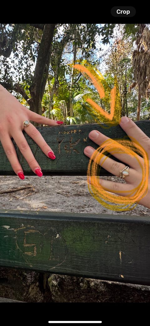 Nature Inspired Oval Shaped Opal Flora Ring 2pcs