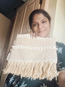 Handwoven Boho-Chic Shoulder Small Bag with Fringe Detailing (Copy)