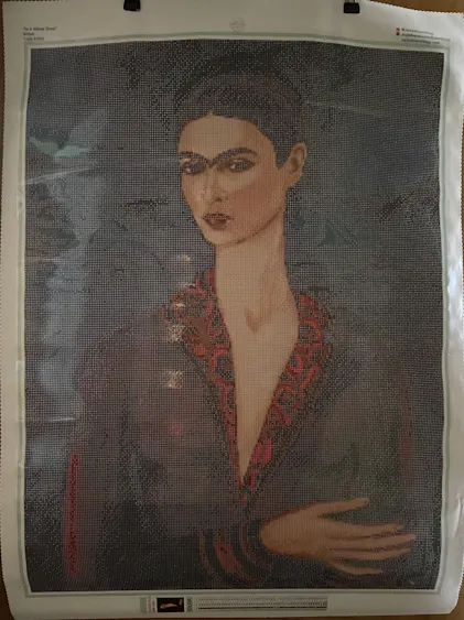strapless open back dress Short Velvet Kimono/ Jacket-Frida Kahlo print -Red – The Teal Thread main image 1