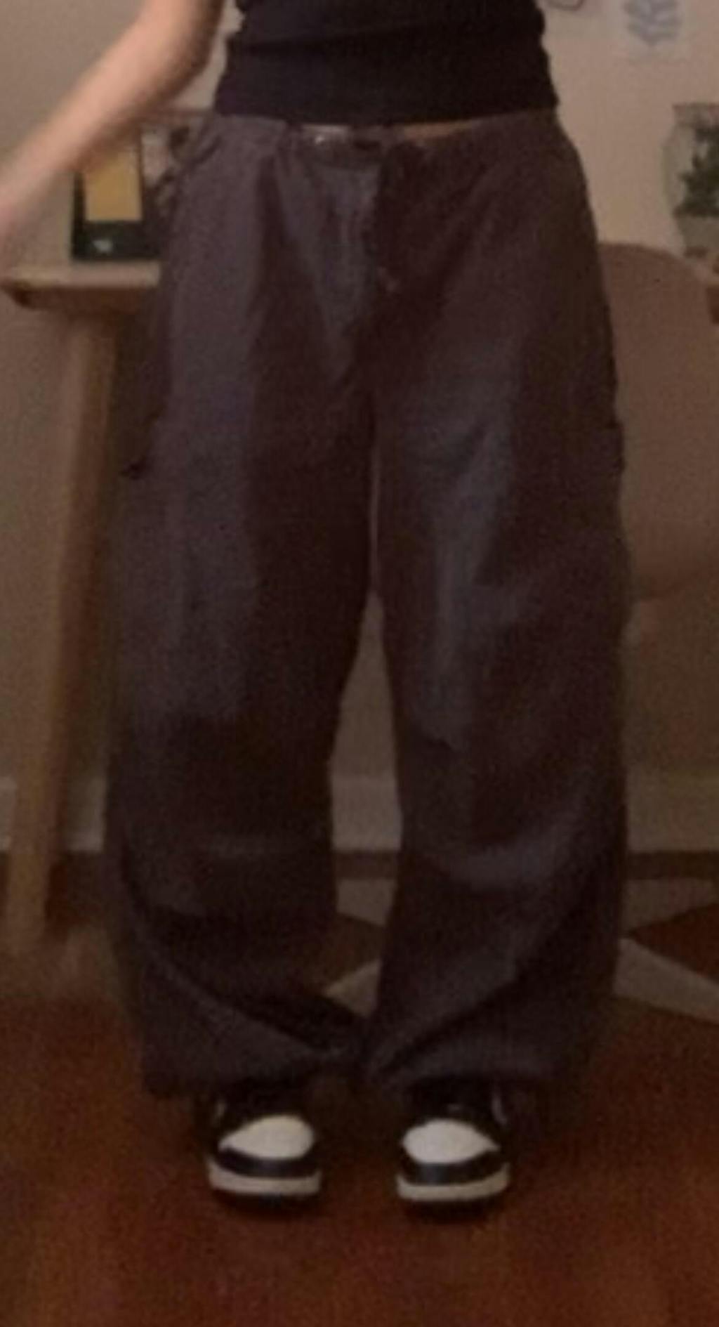 Vintage Grey Parachute Cargo Pants Jaded London