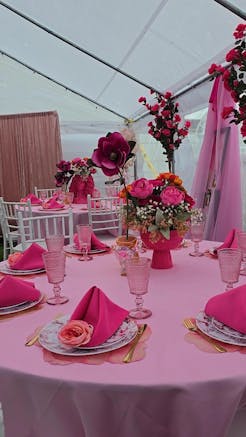 29in Long Pink Magnolia Spray