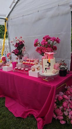 38in Long Mini Pink Magnolia Spray