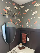 Wallpaper Peel and Stick Wallpaper Boho Floral Daisy Olive Yellow Cream Removable Wallpaper Wall Decor Home Decor Wall Art Room Decor 1038a