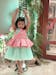 Pre Order : Aqua Pink Peplum Dress With Hair Pin