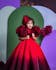 Pre Order : Shaded Red Couture Gown With Hair Accessory