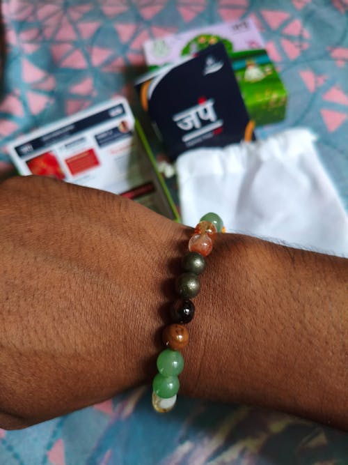 Money Magnet Fusion Tie-Up Band with Pyrite, Tiger Eye, Citrine & Aventurine Beads