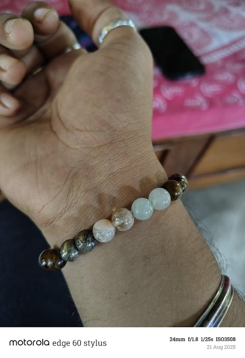 Money Magnet Fusion Band - Pyrite, Tiger Eye, Citrine & Aventurine Beads