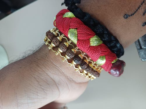 Gold Plated Modern Rudraksha Bracelet