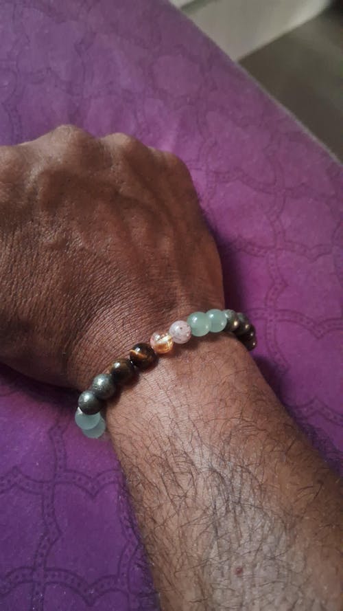 Money Magnet Fusion Band - Pyrite, Tiger Eye, Citrine & Aventurine Beads