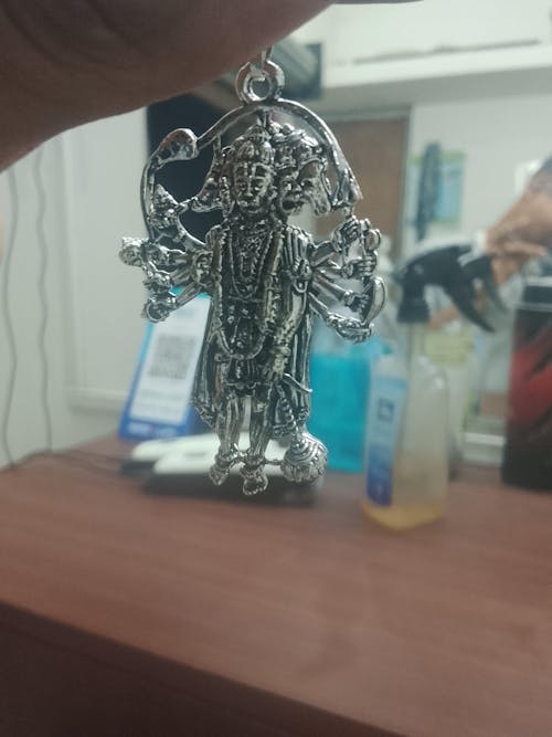 Silver Plated Panchmukhi Hanuman Ji Necklace