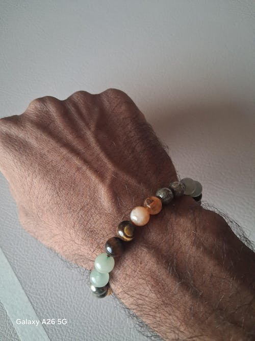 Money Magnet Fusion Band - Pyrite, Tiger Eye, Citrine & Aventurine Beads