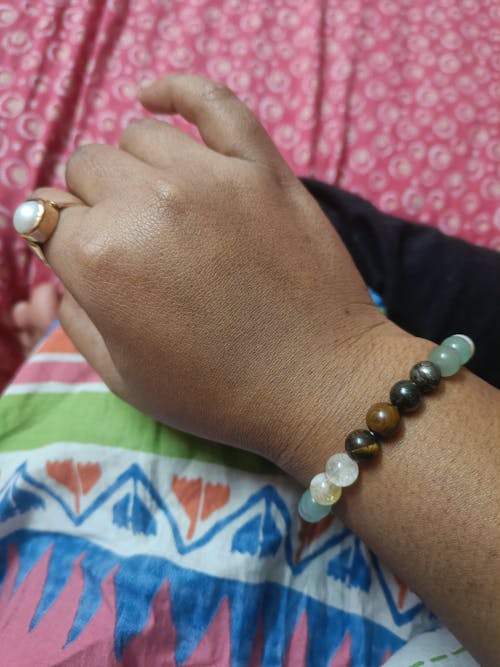 Money Magnet Fusion Band - Pyrite, Tiger Eye, Citrine & Aventurine Beads