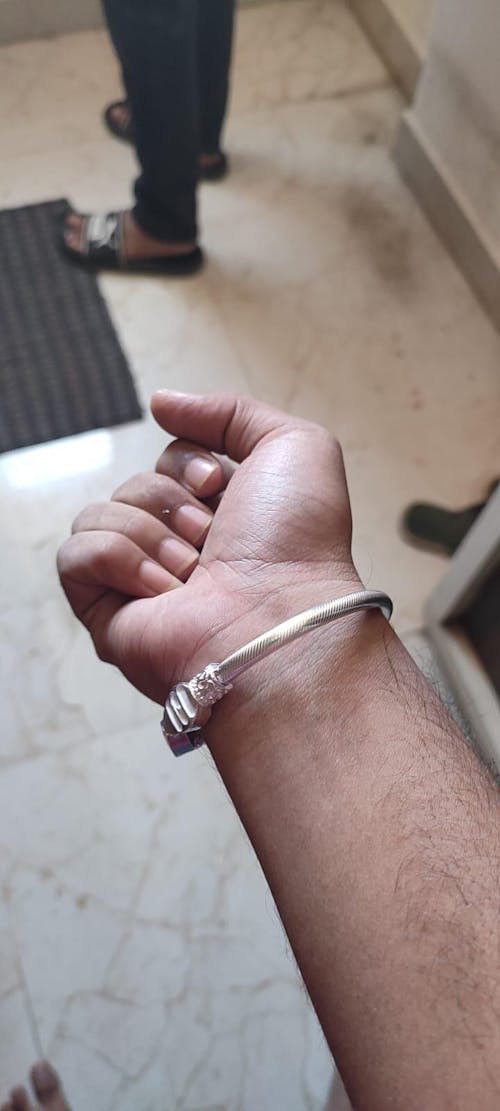 Silver Plated Vel Kada