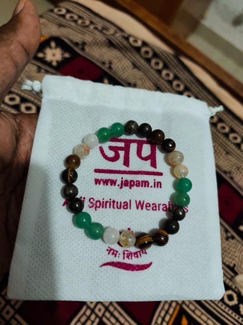 Money Magnet Fusion Band - Pyrite, Tiger Eye, Citrine & Aventurine Beads