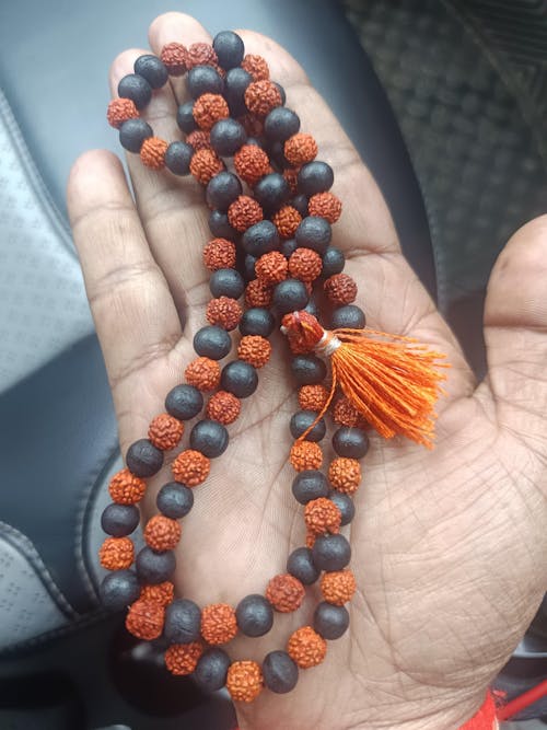 Divya Shaktam Rudraksha Karungali Mala - 108+1 Beads