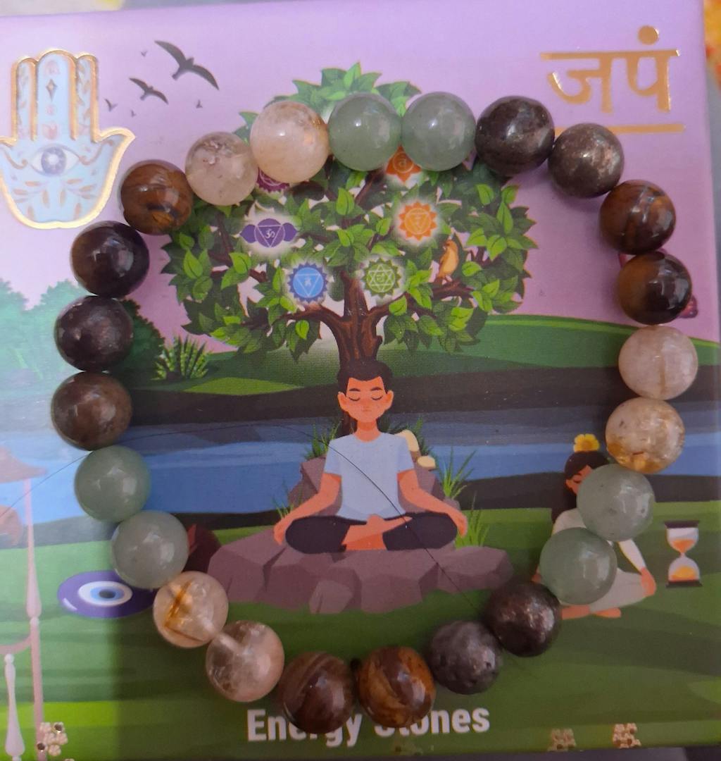 Money Magnet Fusion Band - Pyrite, Tiger Eye, Citrine & Aventurine Beads