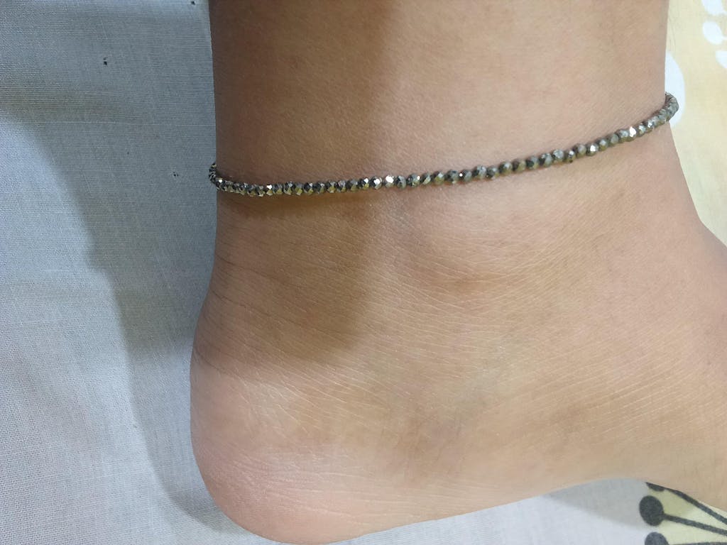 Dhanashree Pyrite Anklet