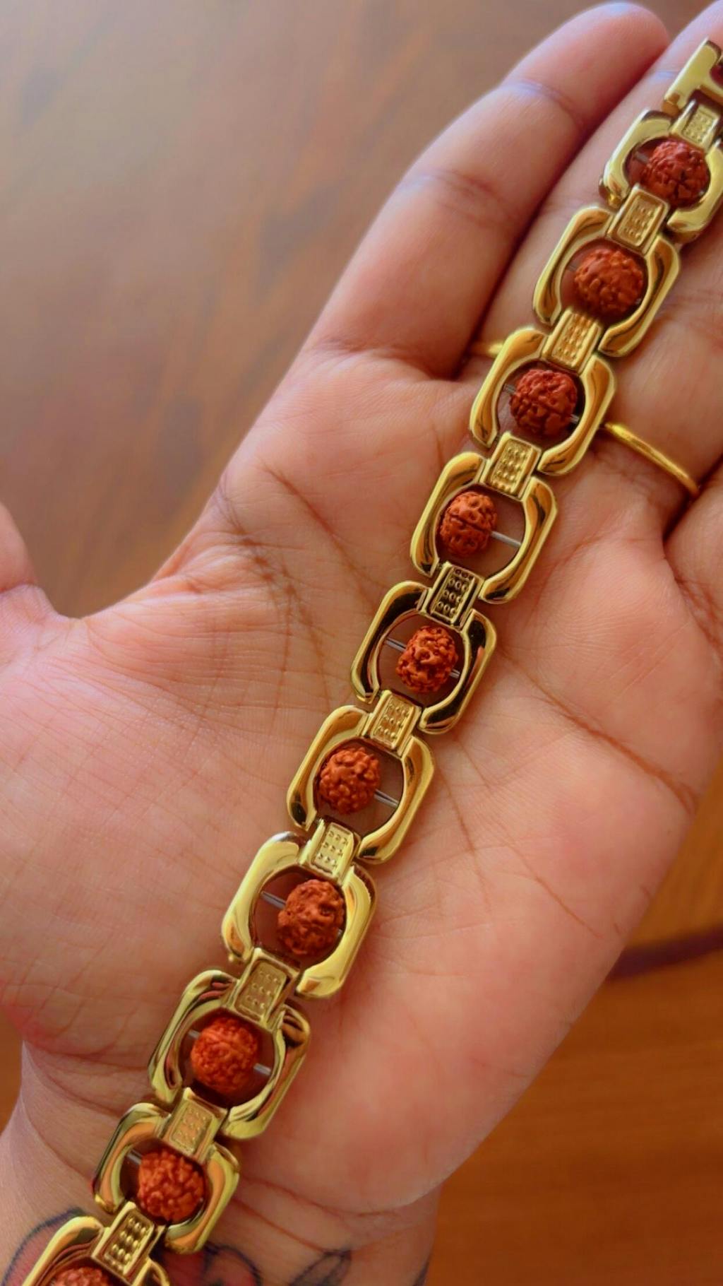 Gold Plated Essential Rudraksha Bracelet