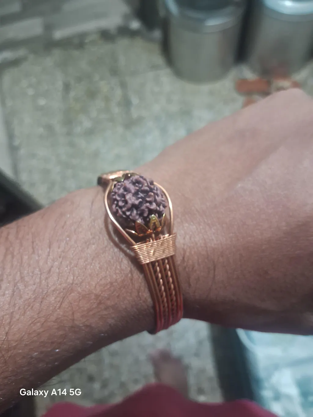 Authentic 5 Mukhi Rudraksha Copper Bracelet