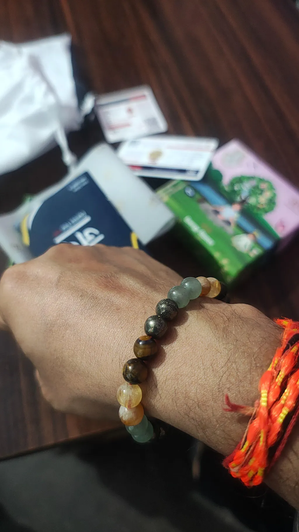 Money Magnet Fusion Band - Pyrite, Tiger Eye, Citrine & Aventurine Beads