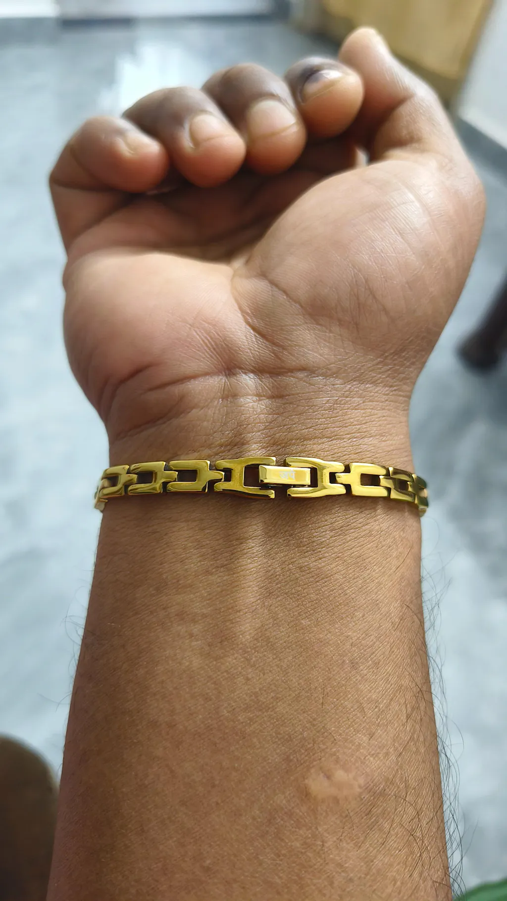 Gold Plated Divine Om Bracelet For Women