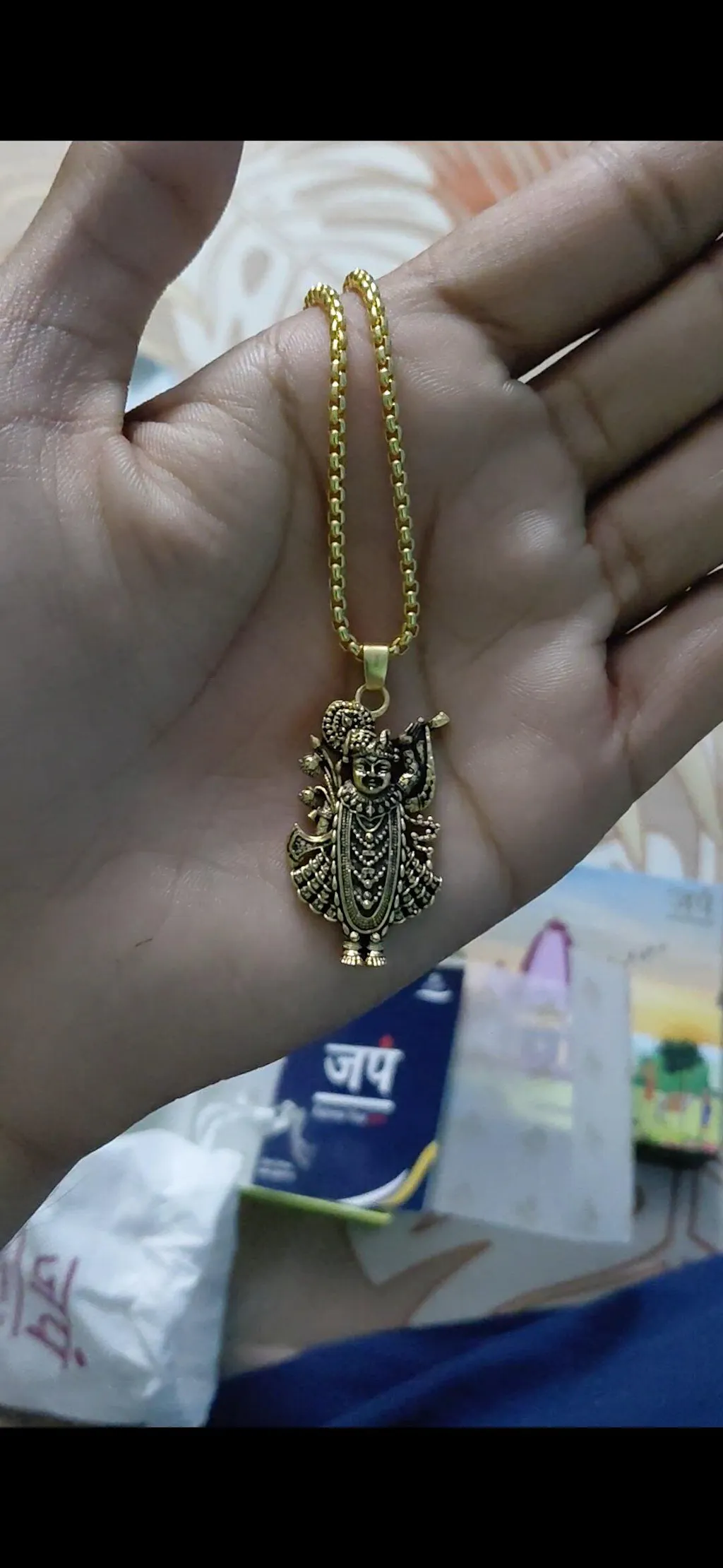 Gold Plated Nathdwara Krishna Ji Necklace