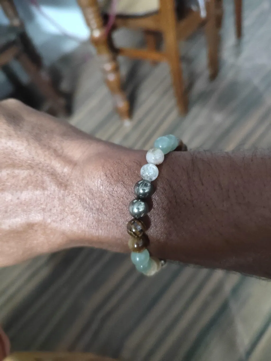 Money Magnet Fusion Band - Pyrite, Tiger Eye, Citrine & Aventurine Beads