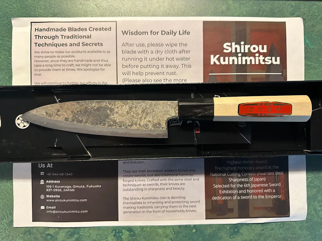 Shirou Kunimitsu Kurouchi All-purpose Funayuki Knife — Japanese