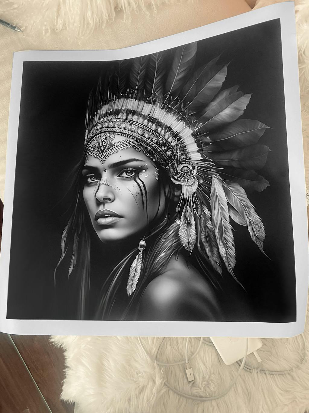 'Warrior' Apache Indian Wall Art Print – Jasmine and Jade Interiors