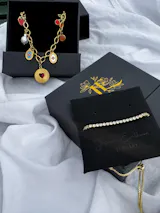 Golden Amour Charm Necklace