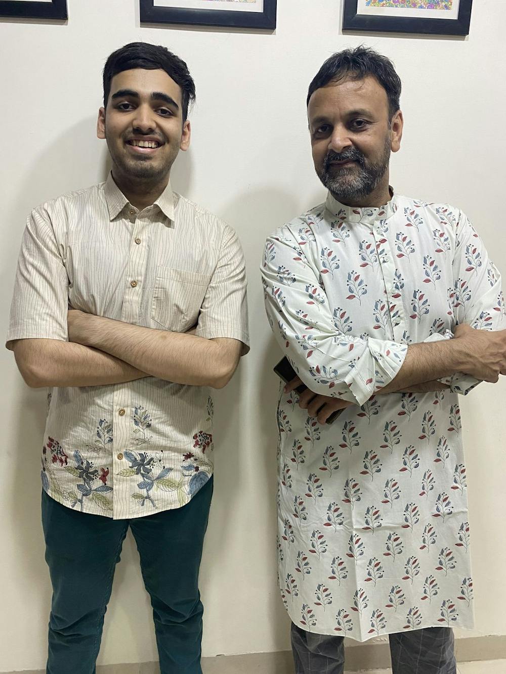 Off-white Leaves Kurta