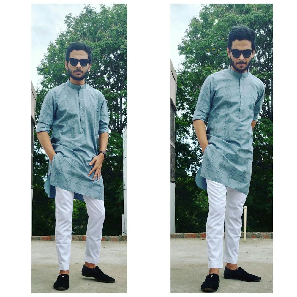 Indigo Borders Kurta