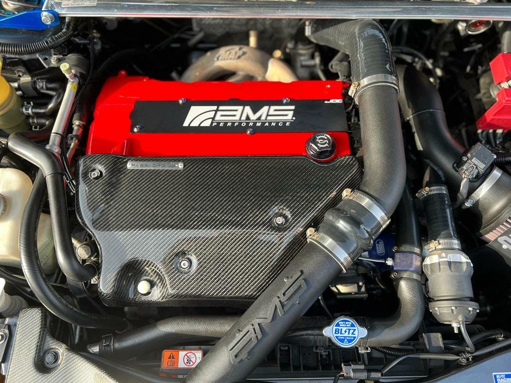 Evo X Spark Plug Cover Anodized Black Aluminum