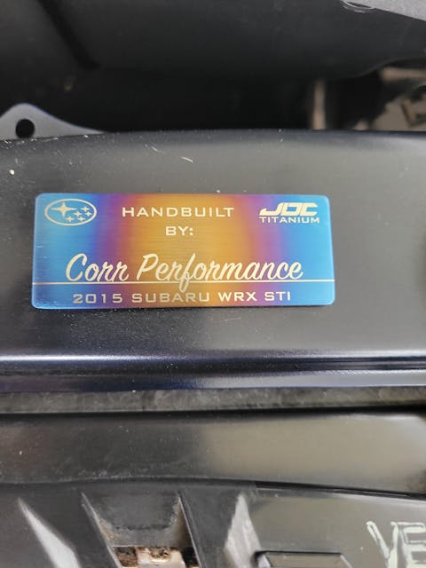 JDC Titanium "Takumi" Engine Builder Badge (R35 GT-R)