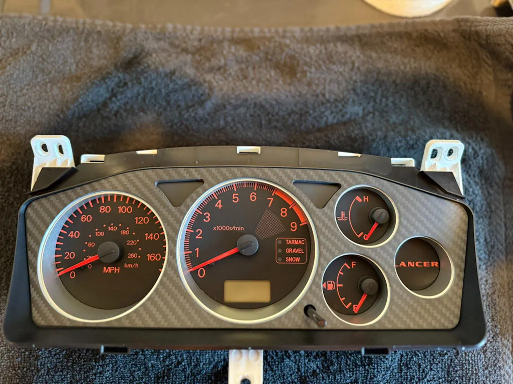 Rexpeed CT9A Carbon Fiber Gauge Cluster | Evo 7/8/9 | JD Customs U.S.A