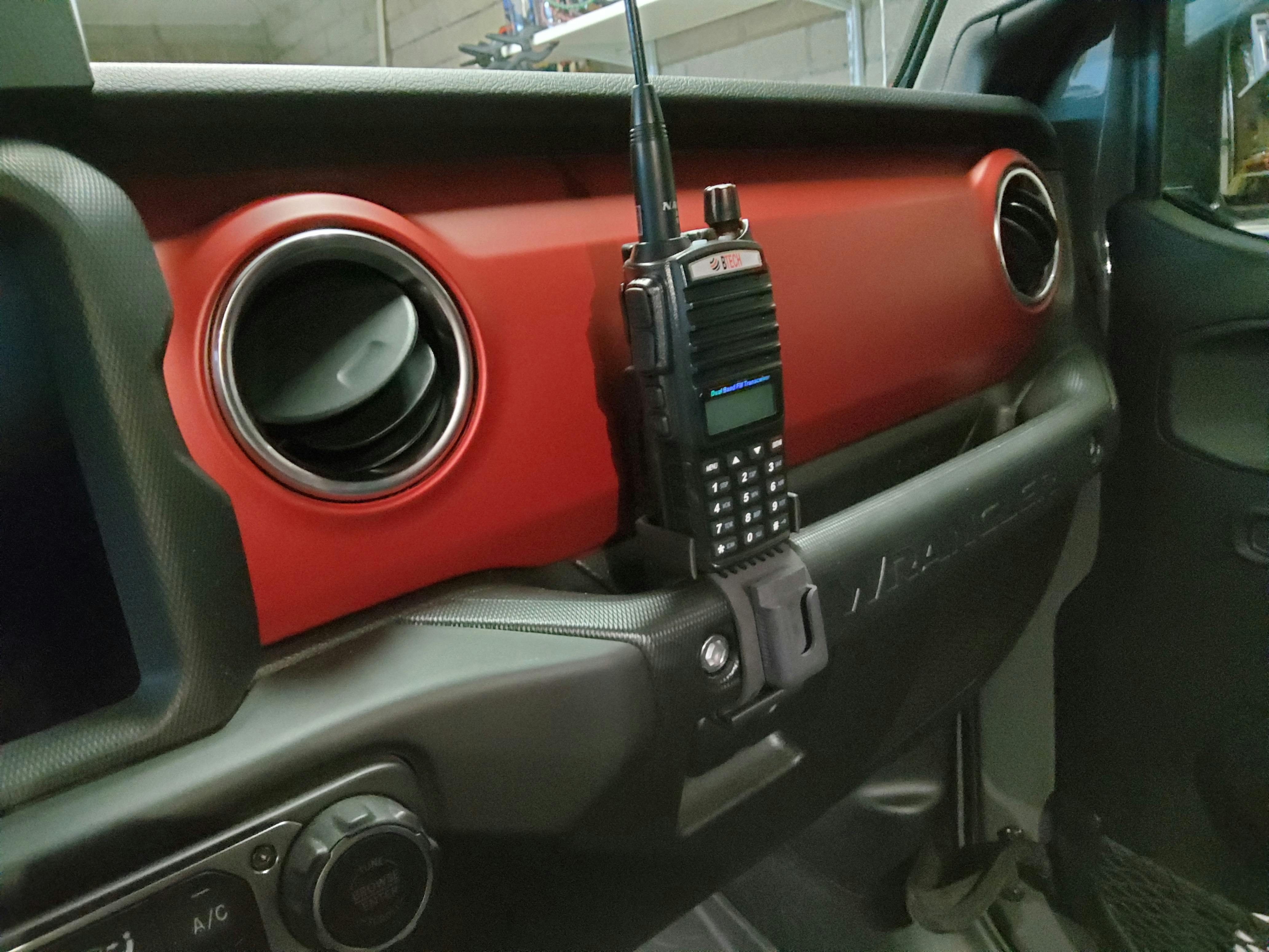 Rugged Radios RM60 HAM Mic + Rugged Radios RH5R Radio Holder Clipon