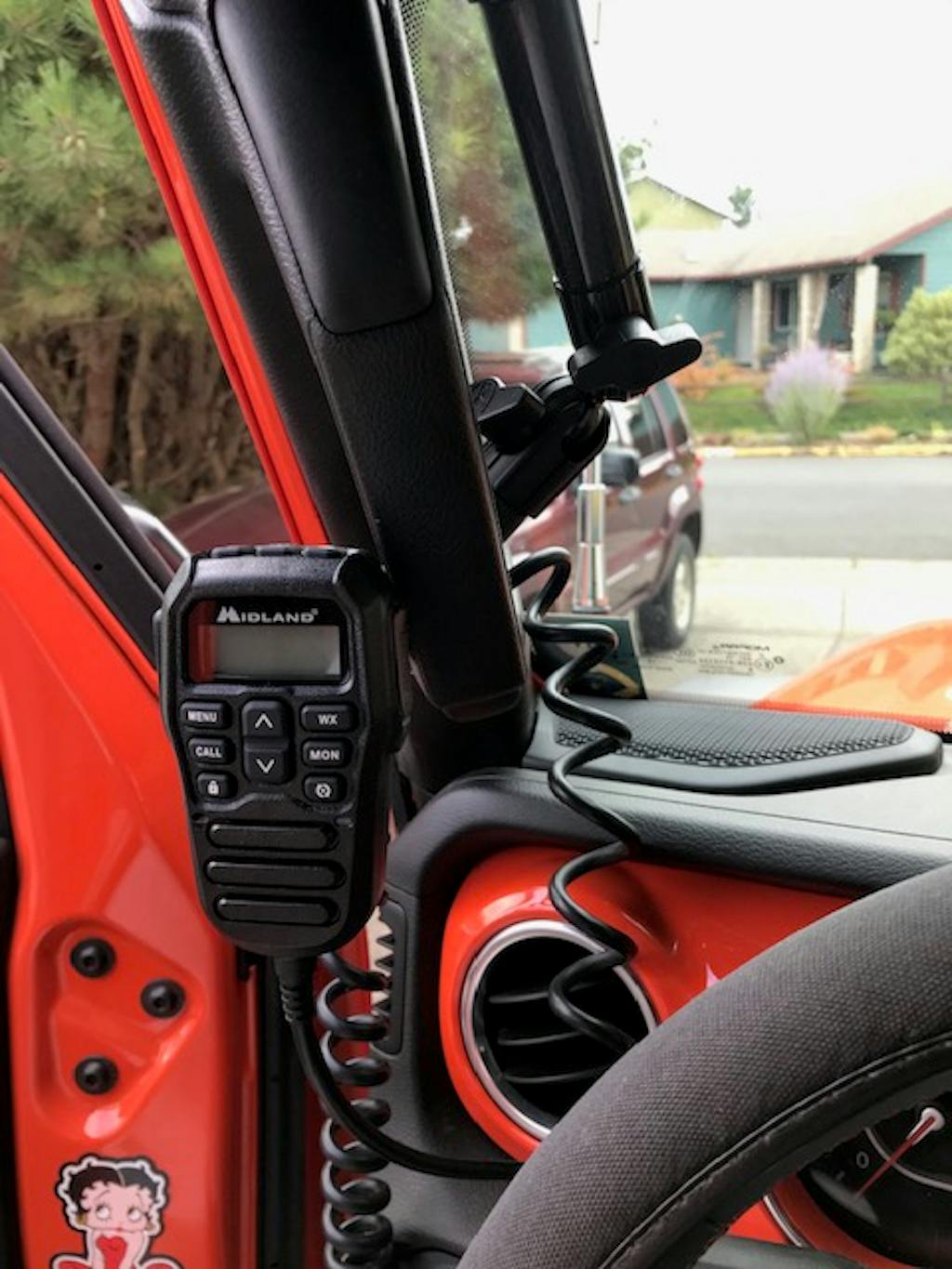 Midland MXT275 GMRS Mic Holder with 20mm 67 Designs Ball - JeepUniq