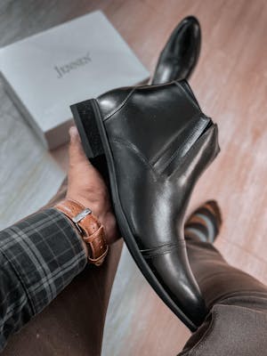 Mr. Ferras Black 8cm | 3.2 inches Taller Formal Elevator Boots