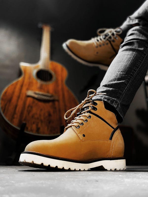 Mr. Carpenter | 8cm Taller - Suede Elevator Work Style Boots