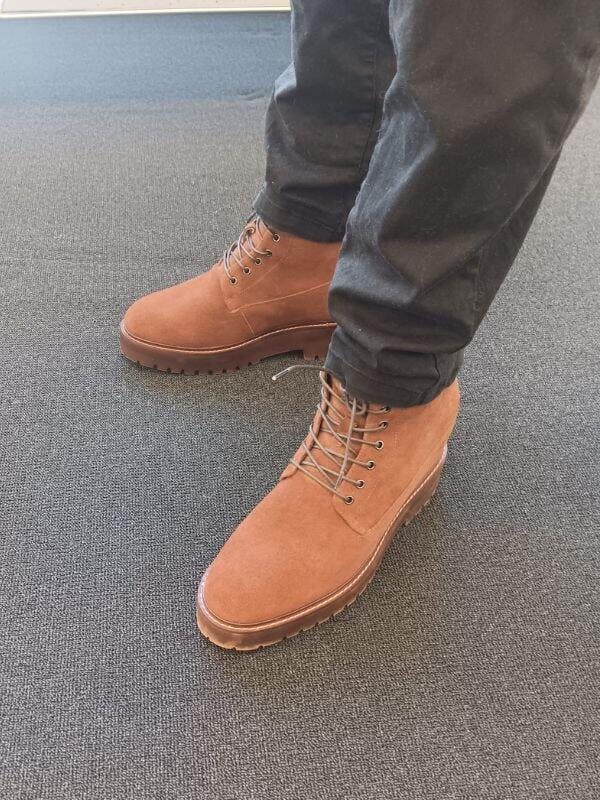 Mr. Moses 11cm | 4.33 inches Tallest Brown Suede Platform Boots