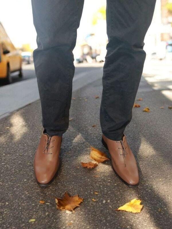 Mr. Assange Brown 7cm | 2.8 inches Taller Wedding Shoes for Men