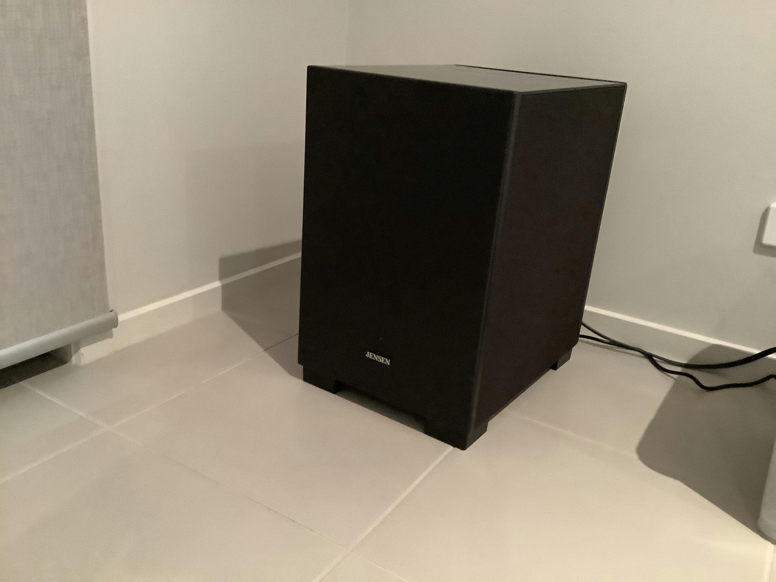 down firing subwoofer on concrete floor
