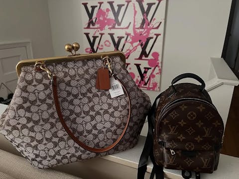 Large Oversized Lock Frame Crystal Jacquard Shoulder Bag