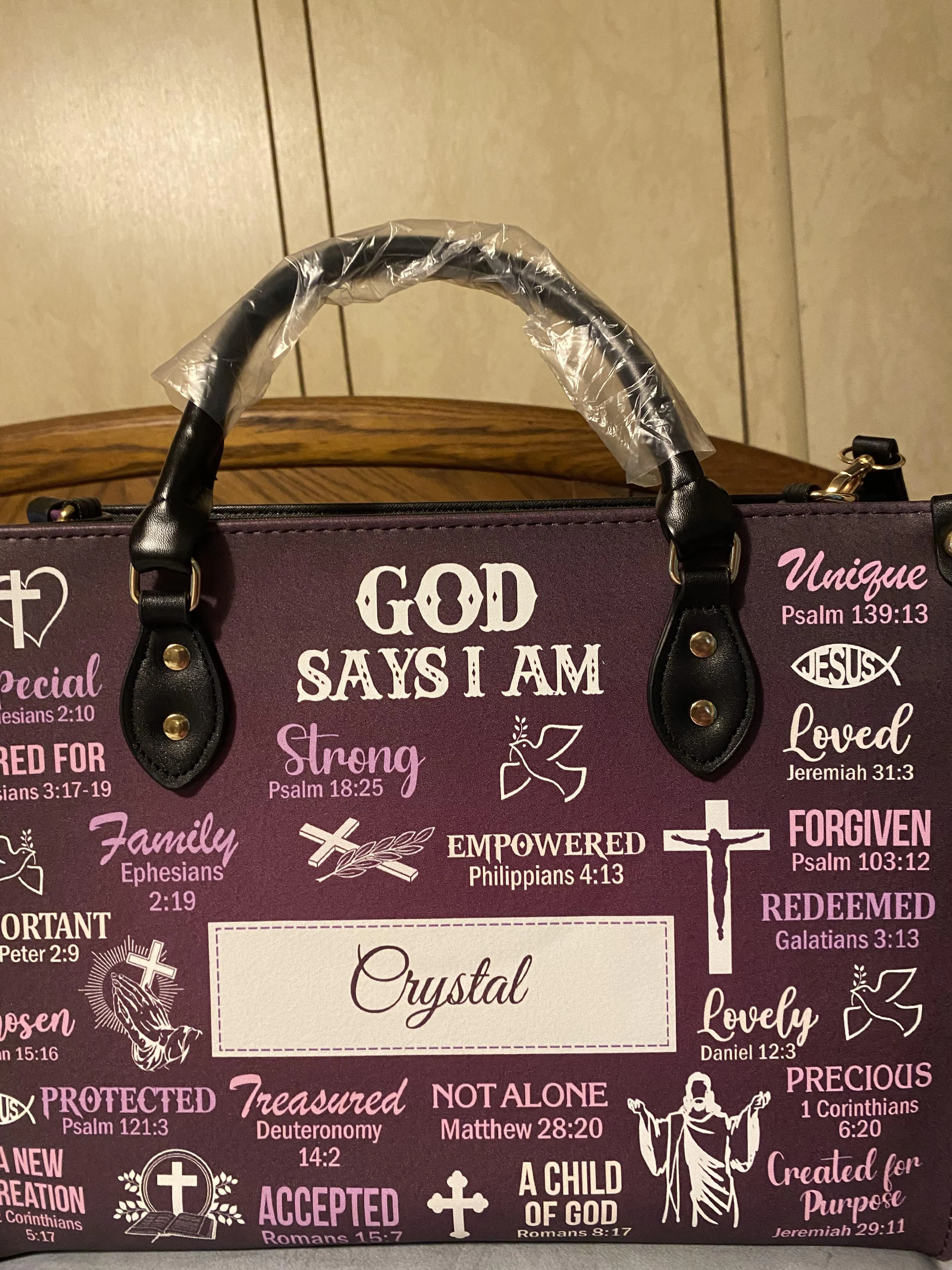 God Working It Out For Me - Personalized Leather Handbag