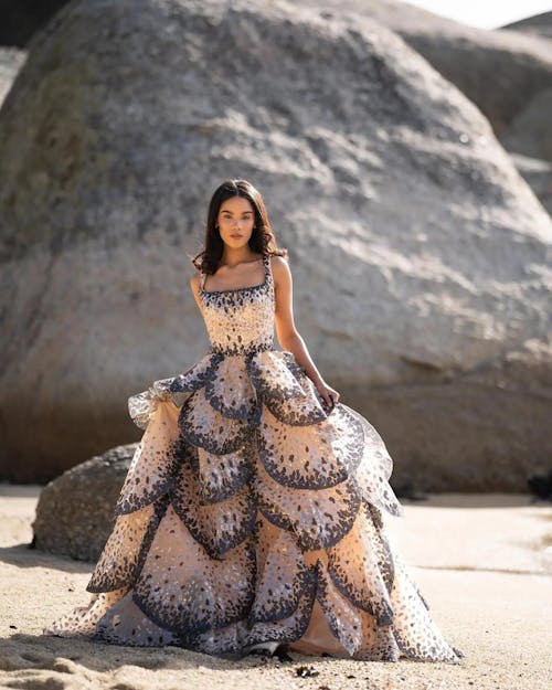 Captivating Sequin Sleeveless Evening Gown